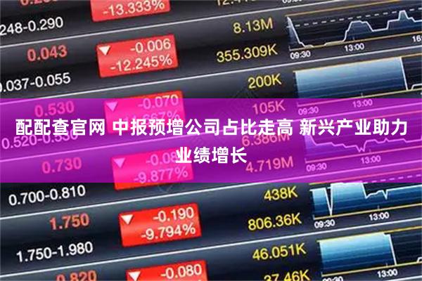 配配查官网 中报预增公司占比走高 新兴产业助力业绩增长